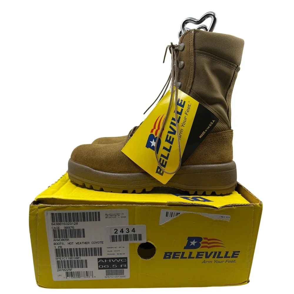 Belleville Combat Boots Mens 6.5 R Coyote Brown NEW Hot Weather AHWC Tactical